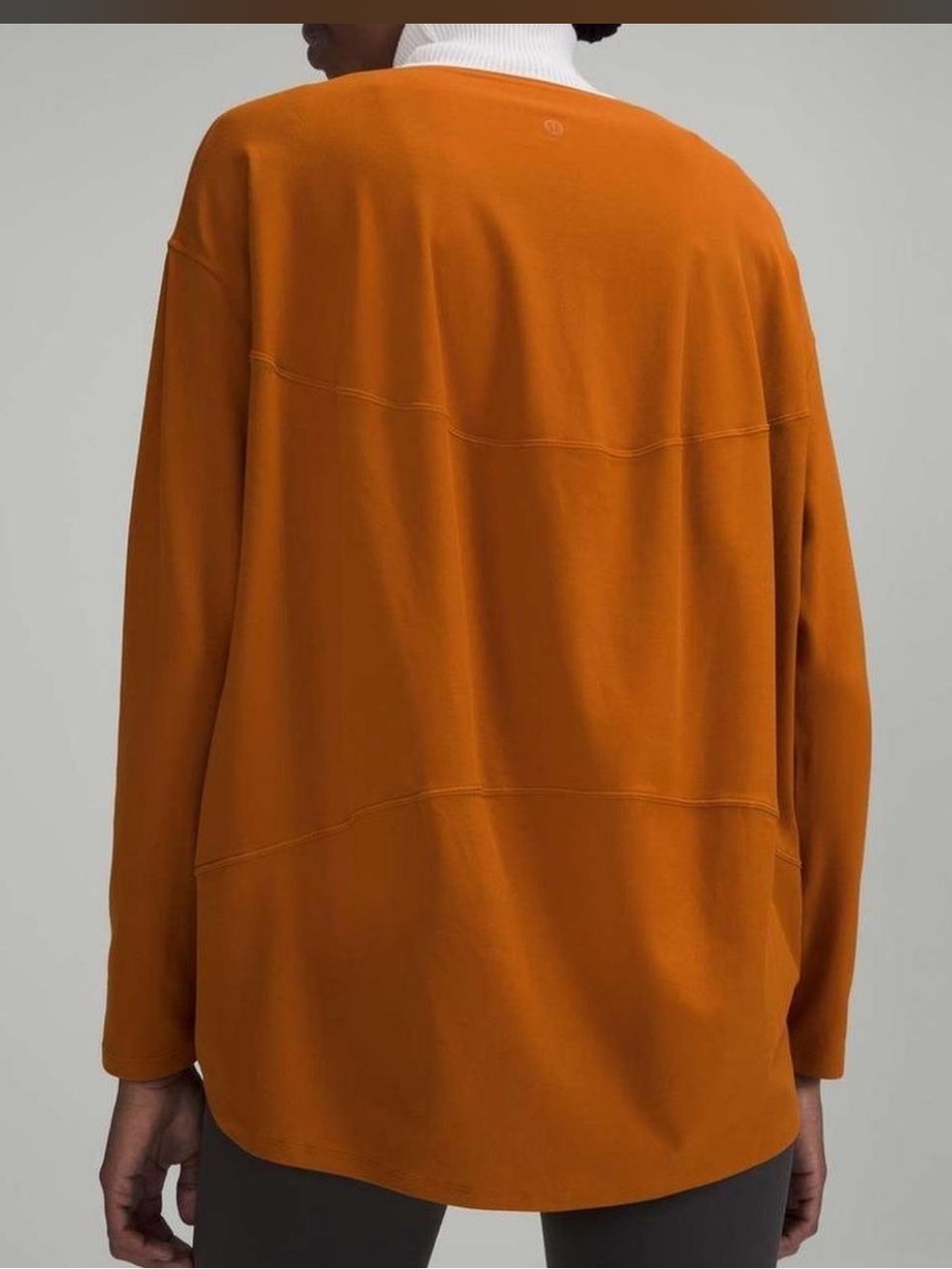 Lululemon Back in Action Long Sleeve Brown Shirt Women's Size Medium - Picture 4 of 4